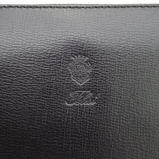 ほぼ未使用★フェリージ/Felisi【★ジップ長財布/125/型押し】ロングウォレット/レザー/本革/黒/メンズ&レディース兼★e398