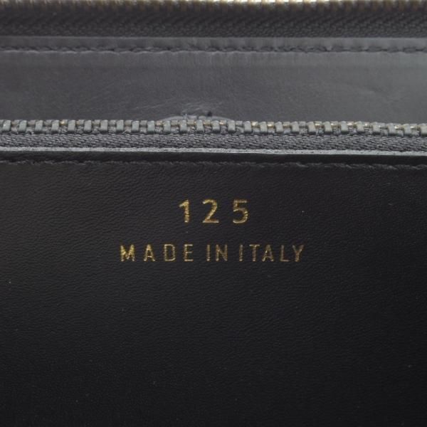 ほぼ未使用★フェリージ/Felisi【★ジップ長財布/125/型押し】ロングウォレット/レザー/本革/黒/メンズ&レディース兼★e398