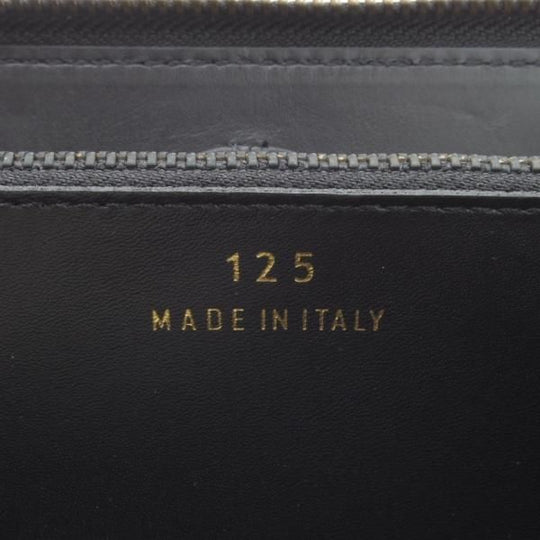 ほぼ未使用★フェリージ/Felisi【★ジップ長財布/125/型押し】ロングウォレット/レザー/本革/黒/メンズ&レディース兼★e398