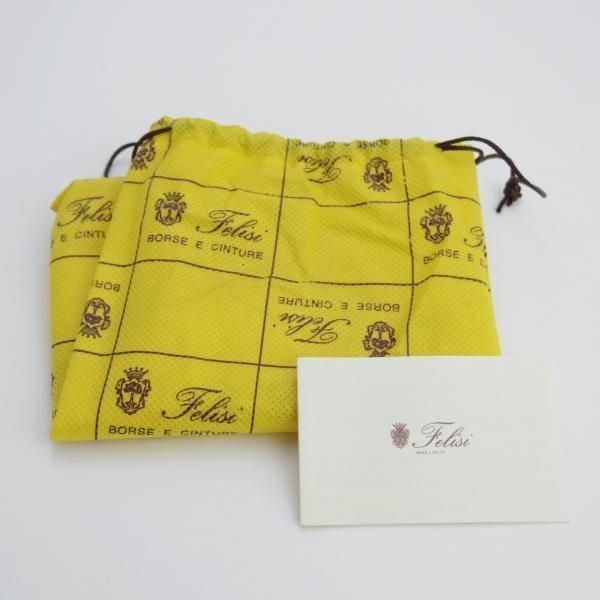 ほぼ未使用☆フェリージ/Felisi【☆ジップ長財布/125/型押し】ロング
