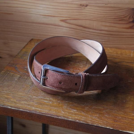 美品★(英)ガジアーノ&ガーリング 85cm/34インチ【★スエード/ベルト】本革/茶/メンズ/GAZIANO&GIRLING★e400