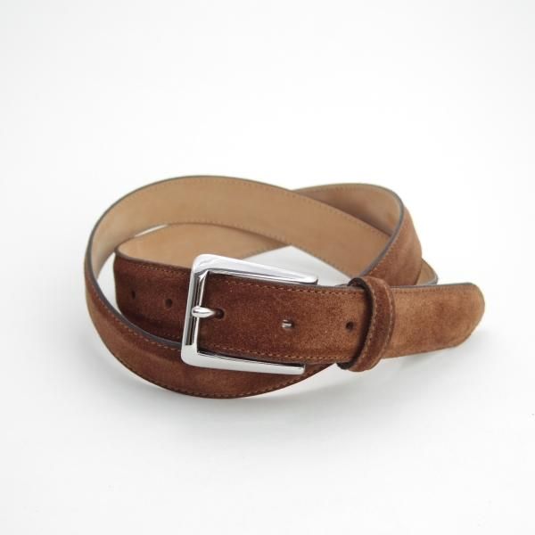 美品★(英)ガジアーノ&ガーリング 85cm/34インチ【★スエード/ベルト】本革/茶/メンズ/GAZIANO&GIRLING★e400