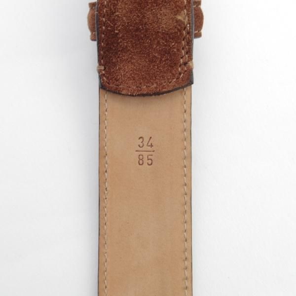 美品★(英)ガジアーノ&ガーリング 85cm/34インチ【★スエード/ベルト】本革/茶/メンズ/GAZIANO&GIRLING★e400