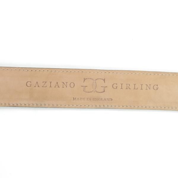 美品★(英)ガジアーノ&ガーリング 85cm/34インチ【★スエード/ベルト】本革/茶/メンズ/GAZIANO&GIRLING★e400