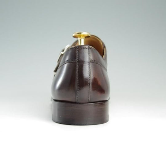 極美品★(スペイン製)マグナーニ SIZE 40【ボロネーゼ製法★ダブルモンク/15058】CATALUX/カーフ/濃茶/メンズ/MAGNANNI★e406