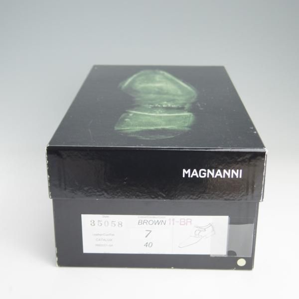 極美品★(スペイン製)マグナーニ SIZE 40【ボロネーゼ製法★ダブルモンク/15058】CATALUX/カーフ/濃茶/メンズ/MAGNANNI★e406