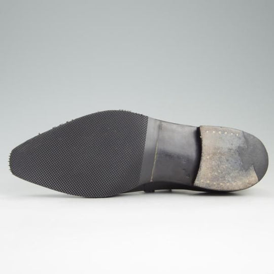 極上★(仏)Corthay/コルテ SIZE 8.5【定価20万円程度★Arca/アルカ】プレーントゥ/Vフロント/カーフ/黒/メンズ★e407