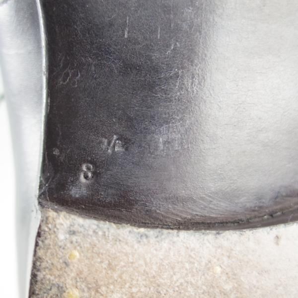 極上★(仏)Corthay/コルテ SIZE 8.5【定価20万円程度★Arca/アルカ】プレーントゥ/Vフロント/カーフ/黒/メンズ★e407