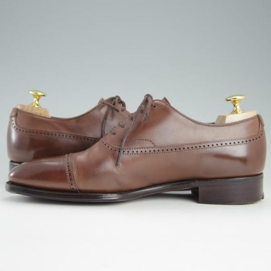 極美品★(英)アルフレッド・サージェント 6F【上級★エクスクルーシブライン/クォーターブローグ】WILSON/カーフ/Alfred Sargent★e409