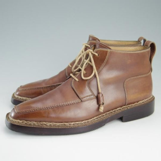 極上★(伊)STEFANO BI/ステファノビ SIZE 6【貴重★ノルベジェーゼ製法/(仏)L'ECLAIREUR別注】ブーツ/カーフ/茶/メンズ★e411