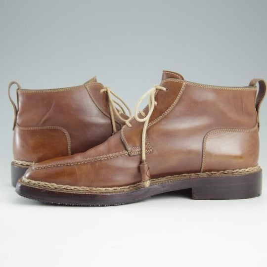 極上★(伊)STEFANO BI/ステファノビ SIZE 6【貴重★ノルベジェーゼ製法/(仏)L'ECLAIREUR別注】ブーツ/カーフ/茶/メンズ★e411