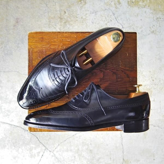 極上★ジョンロブ 7.5E【定価20万以上★プレステージライン/CAVENDISH/7000ラスト】フルブローグ/カーフ/黒/メンズ/JOHN LOBB★e412