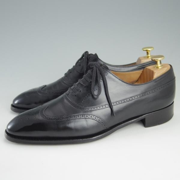 極上★ジョンロブ 7.5E【定価20万以上★プレステージライン/CAVENDISH/7000ラスト】フルブローグ/カーフ/黒/メンズ/JOHN LOBB★e412