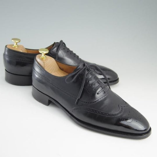 極上★ジョンロブ 7.5E【定価20万以上★プレステージライン/CAVENDISH/7000ラスト】フルブローグ/カーフ/黒/メンズ/JOHN LOBB★e412