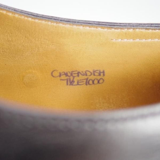 極上★ジョンロブ 7.5E【定価20万以上★プレステージライン/CAVENDISH/7000ラスト】フルブローグ/カーフ/黒/メンズ/JOHN LOBB★e412