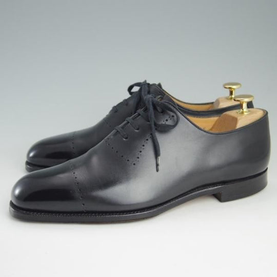 極上★(英)グレンソン 7F【貴重★footmaster/フットマスター】33279-01/ホールカット/カーフ/黒/メンズ/GRENSON★e413