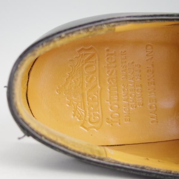 極上★(英)グレンソン 7F【貴重★footmaster/フットマスター】33279-01/ホールカット/カーフ/黒/メンズ/GRENSON★e413