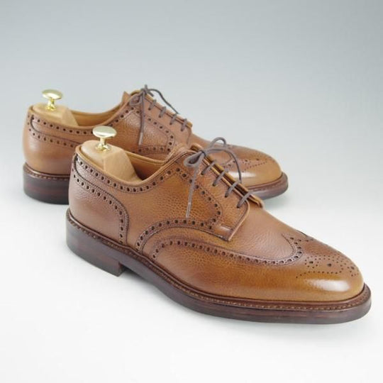 極美品★クロケット&ジョーンズ 8.5E【定価￥92,880-★ダイナイトソール仕様/PEMBROKE】325ラスト/ペンブローク/茶/Crockett&Jones★e415