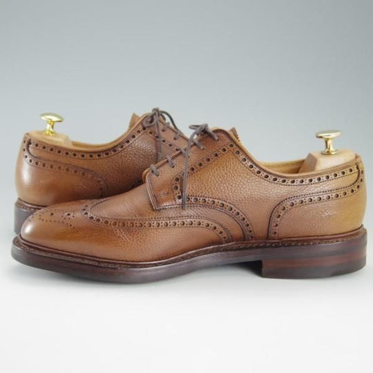 極美品★クロケット&ジョーンズ 8.5E【定価￥92,880-★ダイナイトソール仕様/PEMBROKE】325ラスト/ペンブローク/茶/Crockett&Jones★e415