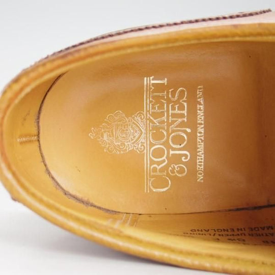 極美品★クロケット&ジョーンズ 8.5E【定価￥92,880-★ダイナイトソール仕様/PEMBROKE】325ラスト/ペンブローク/茶/Crockett&Jones★e415