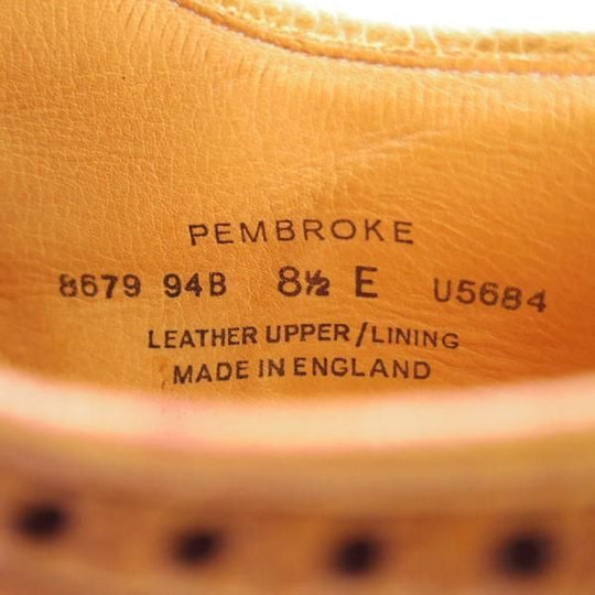 極美品★クロケット&ジョーンズ 8.5E【定価￥92,880-★ダイナイトソール仕様/PEMBROKE】325ラスト/ペンブローク/茶/Crockett&Jones★e415