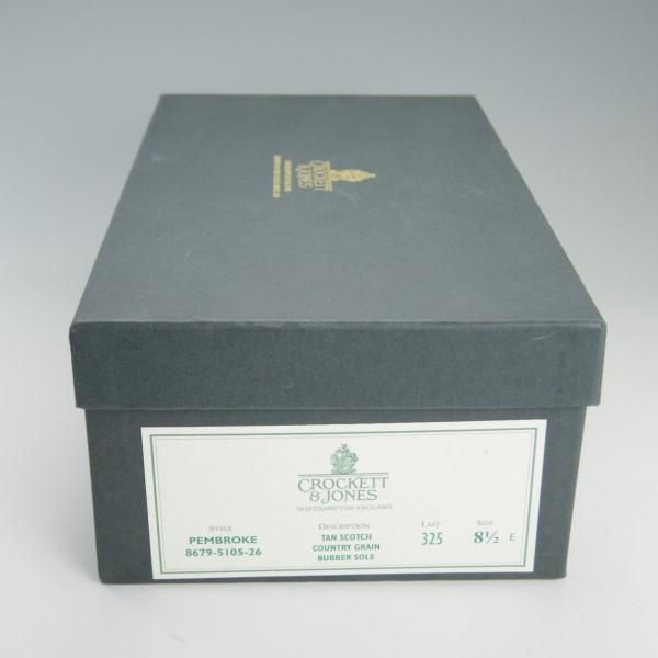 極美品★クロケット&ジョーンズ 8.5E【定価￥92,880-★ダイナイトソール仕様/PEMBROKE】325ラスト/ペンブローク/茶/Crockett&Jones★e415