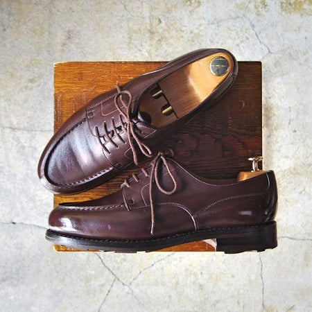 極美品★J.M.ウェストン 7E【定価￥124,200-★ゴルフ/GOLF】641/31ラスト/Uチップ/カーフ/濃茶/メンズ/Weston/ウエストン★e417