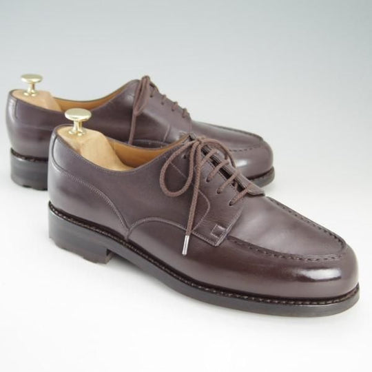 極美品★J.M.ウェストン 7E【定価￥124,200-★ゴルフ/GOLF】641/31ラスト/Uチップ/カーフ/濃茶/メンズ/Weston/ウエストン★e417