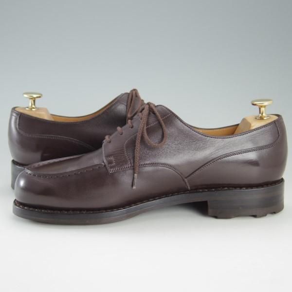 極美品★J.M.ウェストン 7E【定価￥124,200-★ゴルフ/GOLF】641/31ラスト/Uチップ/カーフ/濃茶/メンズ/Weston/ウエストン★e417
