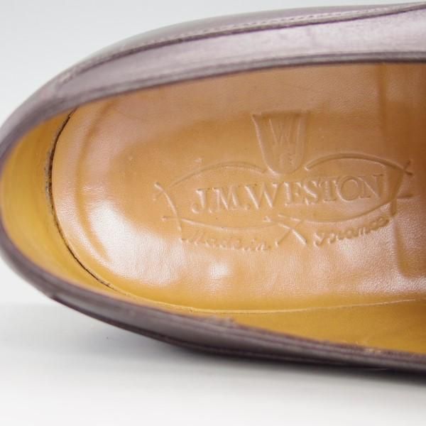 極美品★J.M.ウェストン 7E【定価￥124,200-★ゴルフ/GOLF】641/31ラスト/Uチップ/カーフ/濃茶/メンズ/Weston/ウエストン★e417