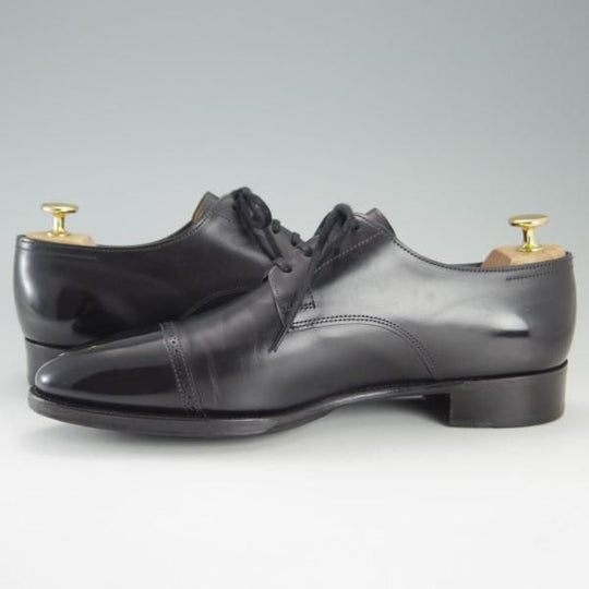 美品★ジョンロブ 7.5E【貴重★フィリップ2のダービー仕様/7000ラスト】Philip 2 DERBY/パンチドキャップトゥ/カーフ/黒/JOHN LOBB★e419