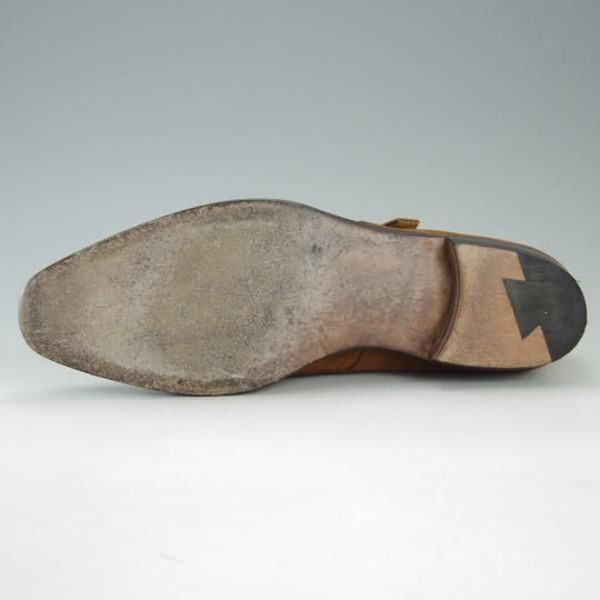 極上★(福岡)Corno blu/コルノブルゥ SIZE 8【グッドイヤーウェルテッド製法★セントラル製】ダブルモンク/スエード/茶/メンズ★e420