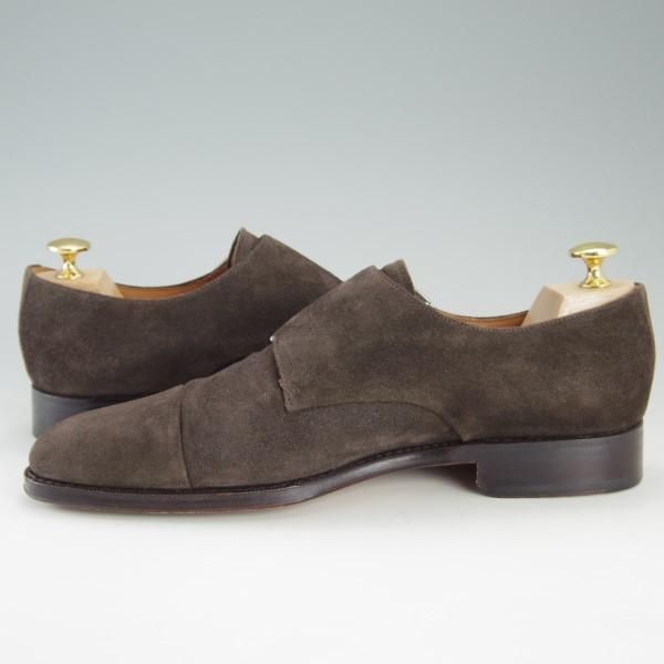 極上★(スペイン製)YANKO/ヤンコ SIZE 7【グッドイヤーウェルテッド製法★ダブルモンク】14453/スエード/濃茶/メンズ★e422