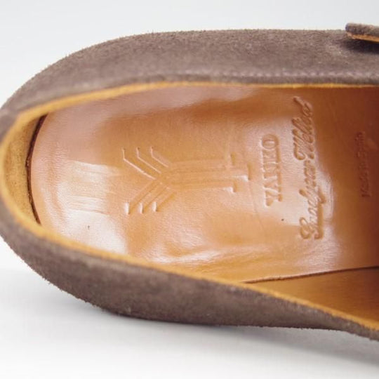 極上★(スペイン製)YANKO/ヤンコ SIZE 7【グッドイヤーウェルテッド製法★ダブルモンク】14453/スエード/濃茶/メンズ★e422