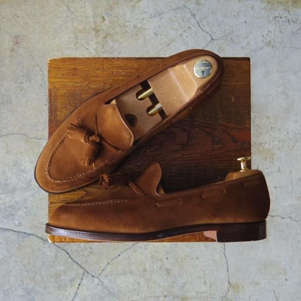 美品★クロケット&ジョーンズ 6.5E【定番★キャベンディッシュ3/CAVENDISH 3】375ラスト/タッセルローファー/茶/Crockett&Jones★e425