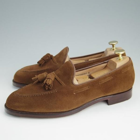美品★クロケット&ジョーンズ 6.5E【定番★キャベンディッシュ3/CAVENDISH 3】375ラスト/タッセルローファー/茶/Crockett&Jones★e425