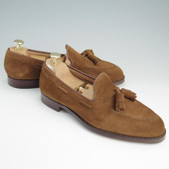 美品★クロケット&ジョーンズ 6.5E【定番★キャベンディッシュ3/CAVENDISH 3】375ラスト/タッセルローファー/茶/Crockett&Jones★e425