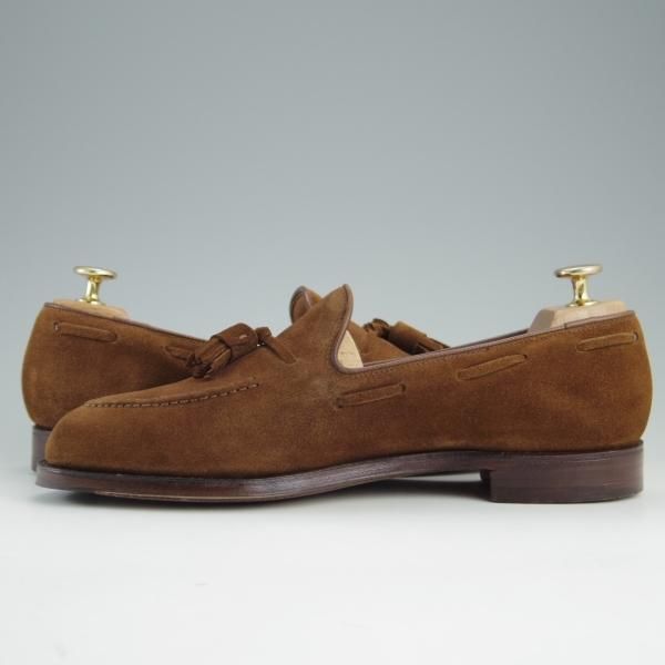 美品★クロケット&ジョーンズ 6.5E【定番★キャベンディッシュ3/CAVENDISH 3】375ラスト/タッセルローファー/茶/Crockett&Jones★e425