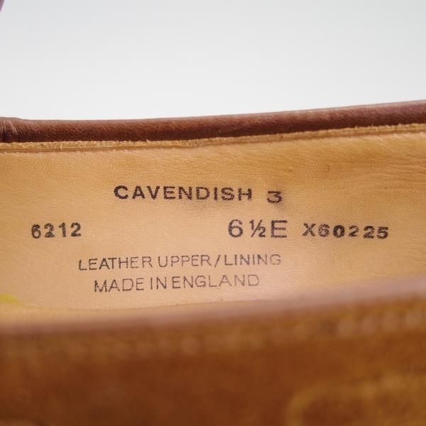 美品★クロケット&ジョーンズ 6.5E【定番★キャベンディッシュ3/CAVENDISH 3】375ラスト/タッセルローファー/茶/Crockett&Jones★e425