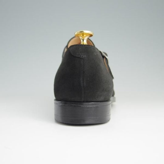 極美品★クロケット&ジョーンズ 6.5E【定価￥85,320-★モンクストラップ/MALVERN】341ラスト/スエード/黒/メンズ/Crockett&Jones★e426