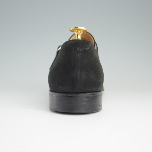 極美品★クロケット&ジョーンズ 6.5E【定価￥85,320-★モンクストラップ/MALVERN】341ラスト/スエード/黒/メンズ/Crockett&Jones★e426