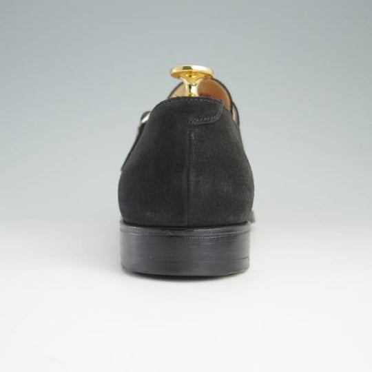 極美品★クロケット&ジョーンズ 6.5E【定価￥85,320-★モンクストラップ/MALVERN】341ラスト/スエード/黒/メンズ/Crockett&Jones★e426