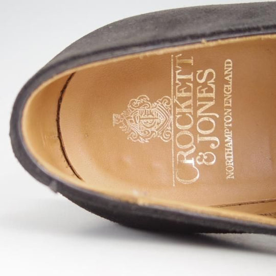 極美品★クロケット&ジョーンズ 6.5E【定価￥85,320-★モンクストラップ/MALVERN】341ラスト/スエード/黒/メンズ/Crockett&Jones★e426