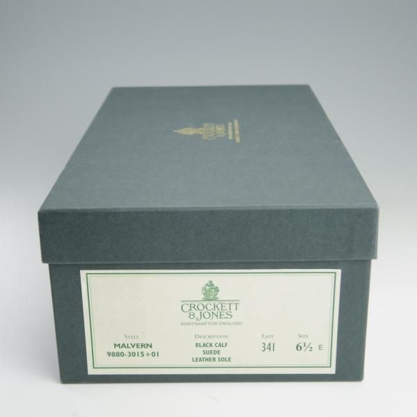 極美品★クロケット&ジョーンズ 6.5E【定価￥85,320-★モンクストラップ/MALVERN】341ラスト/スエード/黒/メンズ/Crockett&Jones★e426