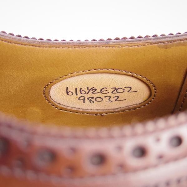 新品★エドワードグリーン 6E【定価￥171,720-★カドガン/CADOGAN/202ラスト】セミブローグ/カーフ/茶/メンズ/EDWARD GREEN★e430