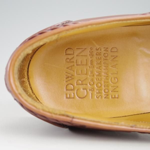 極上★エドワードグリーン 6.5E【定価￥176,040-★タッセルローファー/BELGRAVIA/184ラスト】カーフ/茶/メンズ/EDWARD GREEN★e432