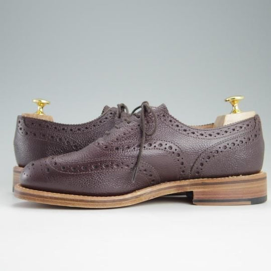 新品★(英)サンダース製 UK6.5【定価￥62,640-★Traditional Weatherwear別注】フルブローグ/グレインレザー/メンズ/SANDERS★e433