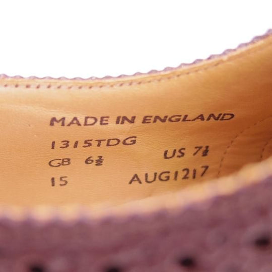 新品★(英)サンダース製 UK6.5【定価￥62,640-★Traditional Weatherwear別注】フルブローグ/グレインレザー/メンズ/SANDERS★e433