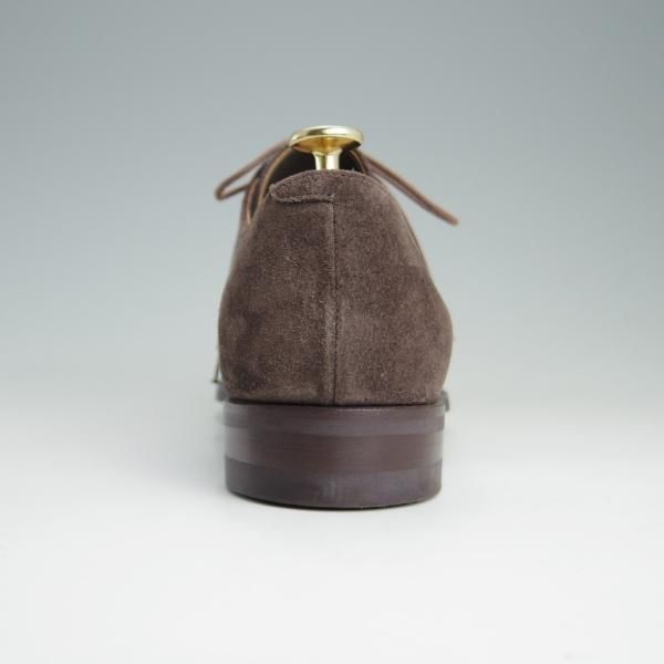 新品★(米)BARKER BLACK/バーカーブラック UK6.5/US7.5【英国製★ダイナイトソール仕様/WALLACE】プレーントゥ/スエード/濃茶★e434