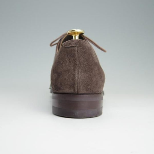 新品★(米)BARKER BLACK/バーカーブラック UK6.5/US7.5【英国製★ダイナイトソール仕様/WALLACE】プレーントゥ/スエード/濃茶★e434